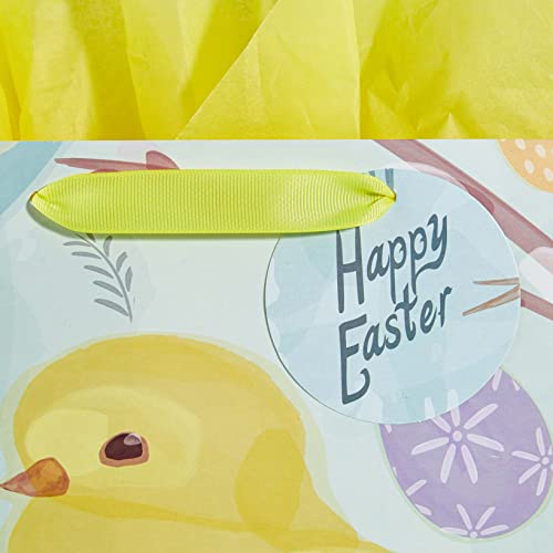 SUNCOLOR 2 Pack 13" Large Easter Gift Bags for Kids