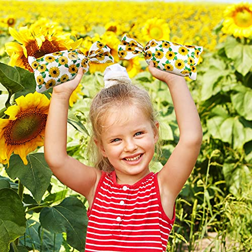 100 Pieces Sunflower Cellophane Bags Sunflower Party Reception Bags Sunflower Party Treat Candy Bags Sunflower Plastic Goodie Storage Bags with 150 Pieces Gold Twist Ties for Party Favors