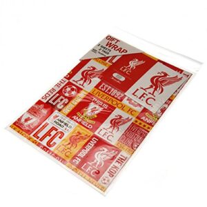 Official Liverpool Football Club Gift Wrapping Paper, Includes 2 Sheets and 2 Gift Tags