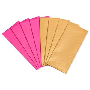 papyrus valentine’s day tissue paper, pink and gold (8 sheets)