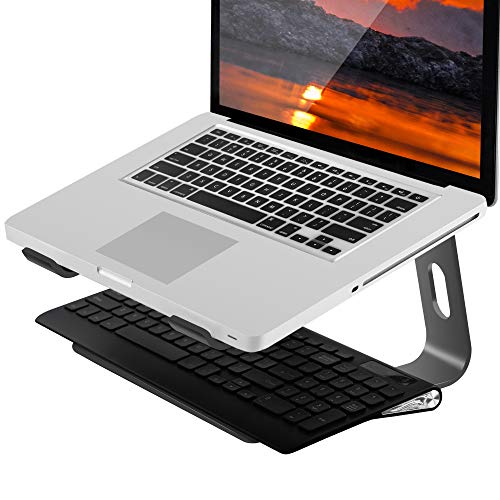 Orionstar Laptop Stand Portable Aluminum Laptop Riser Compatible with Apple Mac MacBook Air Pro 10 to 15.6 Inch Notebook Computer, Detachable Ergonomic Elevator Holder, Space Grey