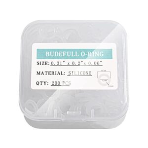 Budefull 200Pcs Clear O-Ring Switch Dampeners Keycap for Mechanical Keyboard Cherry Mx, White