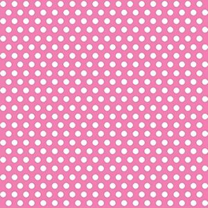 Unique 43239 Polka Dots Paper Gift Wrap, 30" x 5", Hot Pink