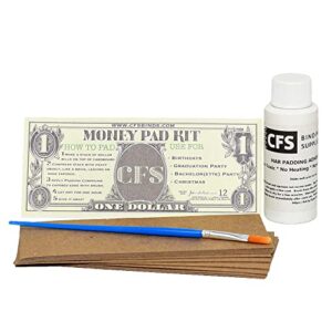 money pad kit – diy padding kit – includes 2oz of har precision padding compound – usa made recycled chipboard and a pad brush