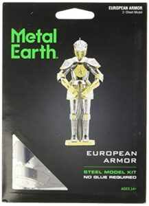 fascinations metal earth european knight armor 3d metal model kit