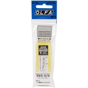 OLFA #11 Precision Art Blade Set, 5 Blades (KB4-S/5) - 8mm Hobby Craft Knife Replacement Blade Kit for Paper, Plastic, Wood, Film, Fits Most 8mm Art Knives