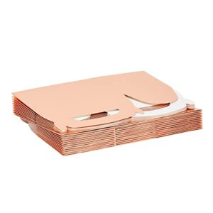 Juvale 24 Pack Rose Gold Gable Boxes for Baby Shower, Wedding, Birthday Themed Party Favors (6.2 x 3.5 x 3.6 In)