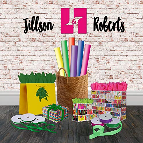 Jillson Roberts 6 Roll-Count All-Occasion Solid Color Gift Wrap Available in 10 Different Assortments, Crayon Box