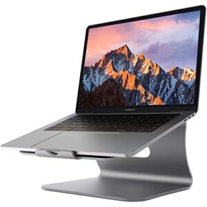 bestand laptop stand aluminum cooling computer stand holder for apple macbook air pro 11-16″ laptops (gray)