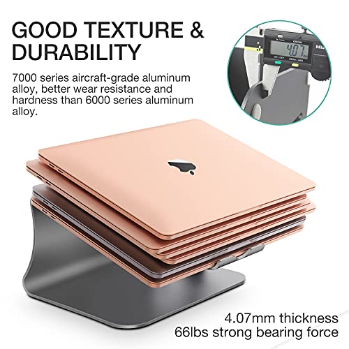 Bestand Laptop Stand Aluminum Cooling Computer Stand Holder for Apple MacBook Air Pro 11-16" Laptops (Gray)