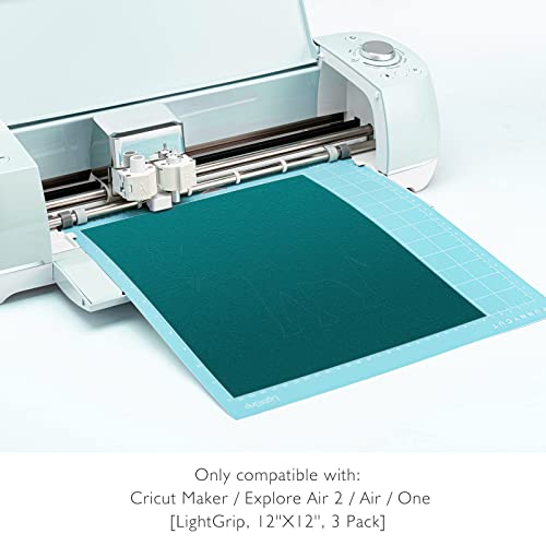 Funnycut LightGrip Cutting Mat for Cricut Maker 3/Maker/Explore 3/Air 2/Air/One( 12x12 Inch, 3 Pieces) Cricket Mats Replacement Accessories for Cricut