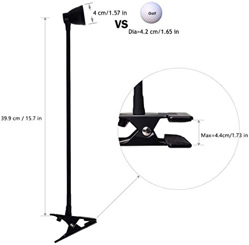 CeSunlight Clamp Desk Lamp, Clip on Reading Light, 3000-6500K Adjustable Color Temperature, 6 Illumination Modes, 10 Led Beads, AC Adapter and USB Cord Included (Black)