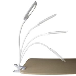 OttLite Flexible Soft Touch LED Clip Lamp with ClearSun LED Technology - Sturdy Clip Light is Dimmable & Flexible - Travel-Friendly & Portable Reading Lamp for Home, Desks, Tables, & Bookshelves