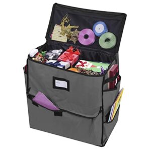 propik unique holiday storage organizer gift bag and wrapping accessories (gray)