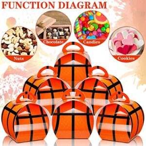 48 Pcs Basketball Party Favors Sports Treat Boxes Basketball Birthday Decorations Basketball Goodie Bags Basketball Treat Bags for Kids Gift Wrap Boxes Baby Shower Basketball Theme Party Supplies