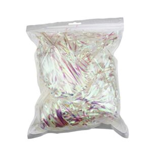 200 grams sparkly iridescent film pp hamper shreds & strands shredded crinkle confetti for diy gift wrapping & basket filling