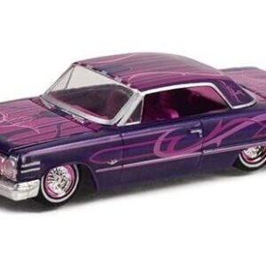 Greenlight 51464 1963 Chevy Impala Lowrider MiJo with Box 1:64 Scale Diecast Purple