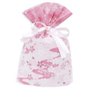 gift mate 21022-6 6-piece drawstring gift bags, medium, non-woven blossom