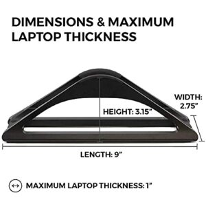 HumanCentric Vertical Laptop Stand for Desks (Matte Black) | Adjustable Holder to Dock Apple MacBook, MacBook Pro, and Other Laptops to Organize Work & Home Office