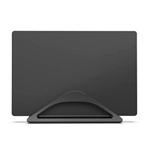 HumanCentric Vertical Laptop Stand for Desks (Matte Black) | Adjustable Holder to Dock Apple MacBook, MacBook Pro, and Other Laptops to Organize Work & Home Office