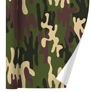 graphics & more green camouflage gift wrap wrapping paper rolls