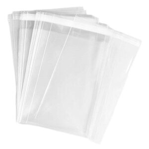 uniquepacking 100 pcs 4×6 inches clear resealable cello cellophane opp bags, 1 pack / 100 pieces