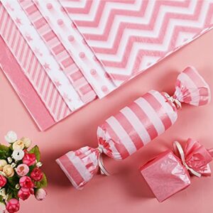 MAMUNU 120 Sheets Light Pink Tissue Paper Set, Metallic Gold Design Gift Wrapping Tissue Paper for Home, Kitchen, Packing, DIY Crafts (20 Sheets Each of 6 Patterns, 50CM X 35CM)