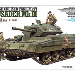 TAMIYA 37025 37025-1:35 British Cusader Mk.III Med Tank, Faithful Replica, Plastic Construction, Crafts, Model Kit, Assembly, Unpainted