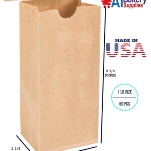 Resealable Kraft Tin Tie Poly-lined Bags Coffee Bags Reclosable Tin Tie Bags without window - 1Lb - 50 Pack