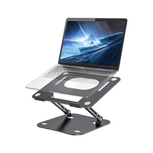 orlian laptop stand adjustable computer stand sturdy aluminum laptop stand for desk foldable laptop holder portable laptop riser for 11–17-inch laptop notebook tablet and more