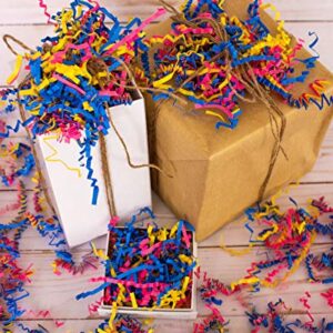 MagicWater Supply Crinkle Cut Paper Shred Filler (1/2 LB) for Gift Wrapping & Basket Filling - Fiesta Mix