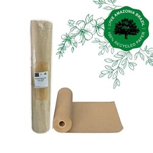Eco Kraft Wrapping Paper Roll | 24in 350ft (45g) | Biodegradable with 100% Recycled Fiber | Multi-use: Natural Wrapping Paper, Table Cover/Runner, Moving, Packing & Shipping.