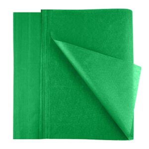 fepito 100 sheets green christmas tissue paper gift wrapping for xmas wrapping presents, crafts(14 x 20 inch)