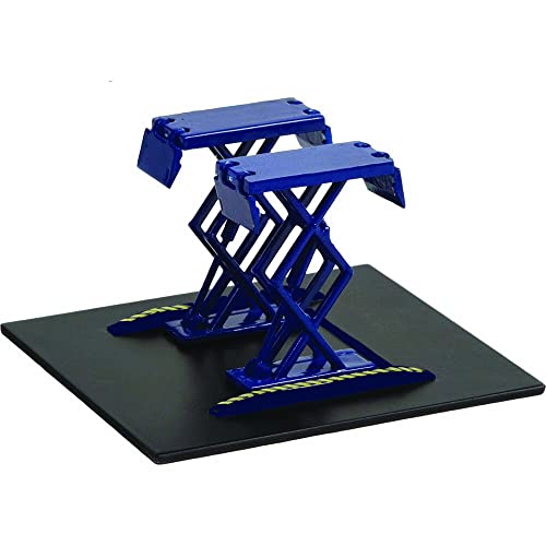 Greenlight 16160-A Auto Body Shop - Automotive Double Scissor Lifts Series 1 - Blue 1/64 Scale