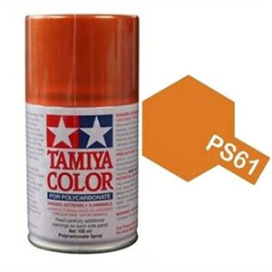 Tamiya 86061 PS-61 Metallic Orange Spray Paint, 100ml Spray Can