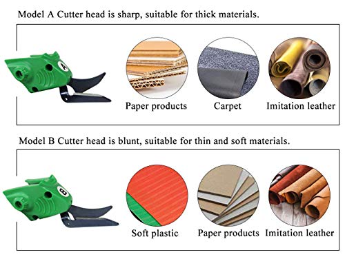 MXBAOHENG WBT-2 Cordless Electric Scissors for Cutting Fabric/Carpet/Sponge/Paperboard Rechargeable Shears Cutter w/ 2 Blades