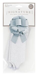 hallmark signature 5″ gift bow (silver glitter) diy pull bow for christmas, holidays, weddings, anniversaries, birthdays and more
