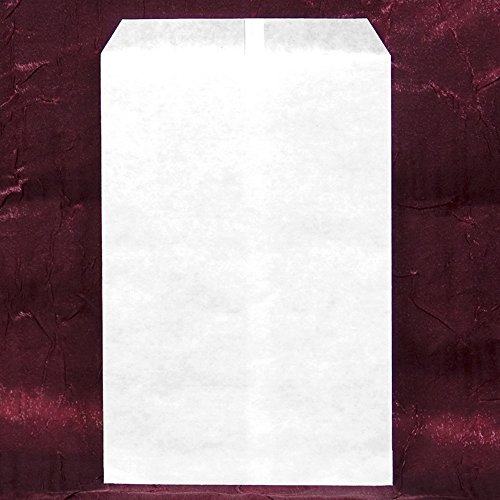 200 pcs White Kraft Paper Merchandise Gift Bags Shopping Sales Tote Bags 6"x9"