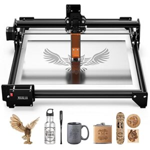 wainlux jl3 laser engraving machine for metal acrylic leather, 5w laser power engraver with spot compression technology for wood cutting,0.05mm high precision laser cutter, 370*410mm engraving area.