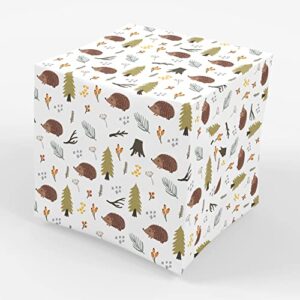 stesha party woodland wrapping paper hedgehog gift wrap – folded flat 30 x 20 inch 3 sheets
