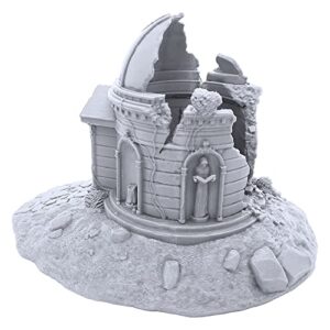 Hallowed Mausoleum by Printable Scenery, 3D Printed Tabletop RPG Scenery and Wargame Terrain 28mm Miniatures