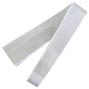 100 pcs long flat clear bags neck tie bag gift single flower wrapping bag, 30 inch long
