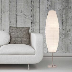 LIGHTACCENTS Diploma Paper Floor Lamp Set of 2 Paper Lamps - Rice Paper Floor Lamps - Paper Floor Lamps for Living Room Fits in Modern Room Decor 50 Inches Tall (Set of 2)