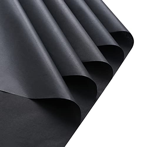 FWSA WRAPS Flower Wrapping Tissue Paper Sheets Black Gift Florist Packaging Lining Paper Bouquet Wraps Supplies 20" x 28" 35 Sheets Multi Colors (black)