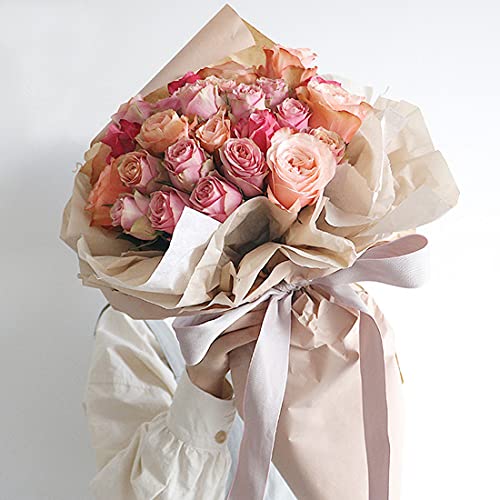 FWSA WRAPS Flower Wrapping Tissue Paper Sheets Black Gift Florist Packaging Lining Paper Bouquet Wraps Supplies 20" x 28" 35 Sheets Multi Colors (black)