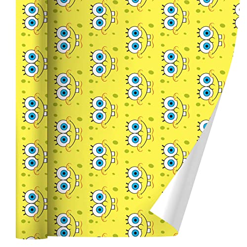 GRAPHICS & MORE Spongebob Smiling Face Gift Wrap Wrapping Paper Rolls