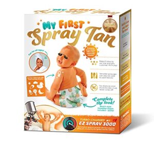 my first spray tan prank gift box – funny gift for new parents or white elephant gift