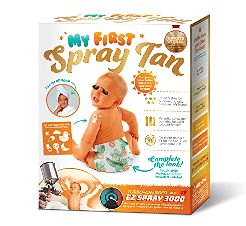 My First Spray Tan Prank Gift Box - Funny Gift For New Parents or White Elephant Gift