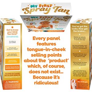 My First Spray Tan Prank Gift Box - Funny Gift For New Parents or White Elephant Gift