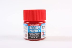 tamiya lacquer paint lp-50 bright red 10 ml tam82150 lacquer primers & paints